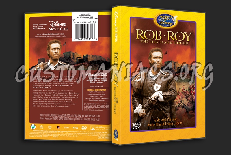 Rob Roy The Highland Rogue dvd cover
