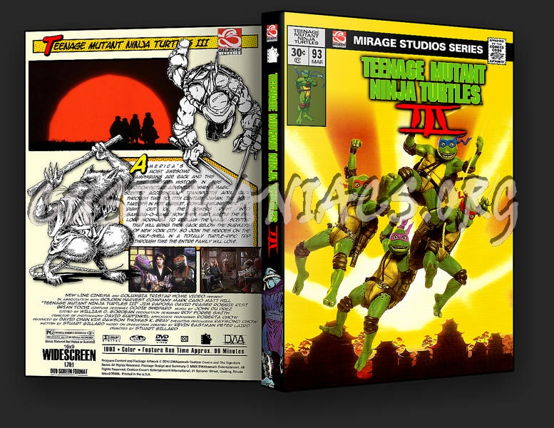 Teenage Mutant Ninja Turtles III dvd cover