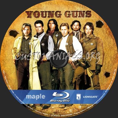 Young Guns blu-ray label