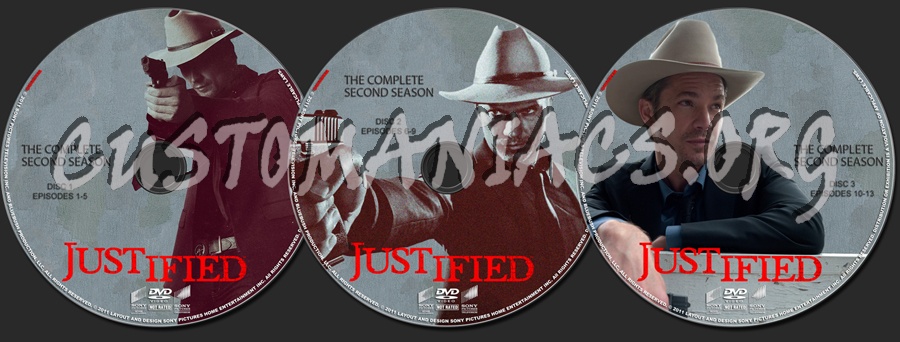 Justified Season 2 dvd label