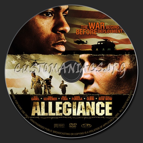 Allegiance dvd label