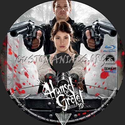 Hansel & Gretel Witch Hunters blu-ray label