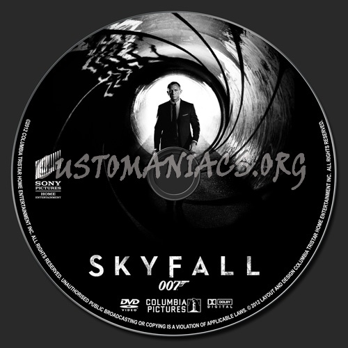 Skyfall dvd label