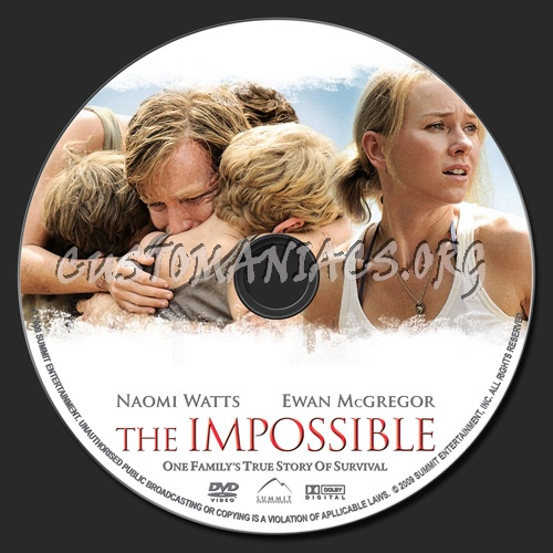 The Impossible dvd label
