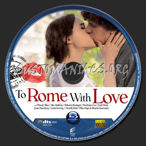 To Rome With Love blu-ray label