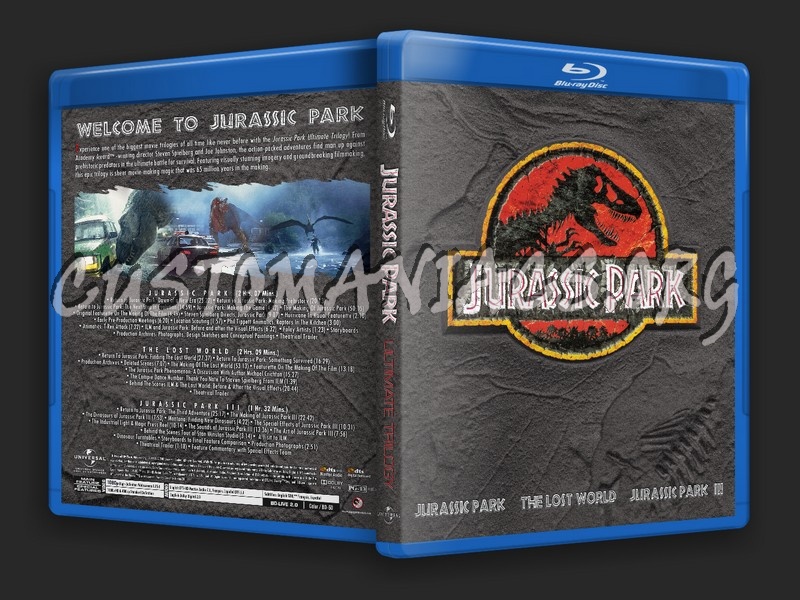 Jurassic Park Trilogy blu-ray cover