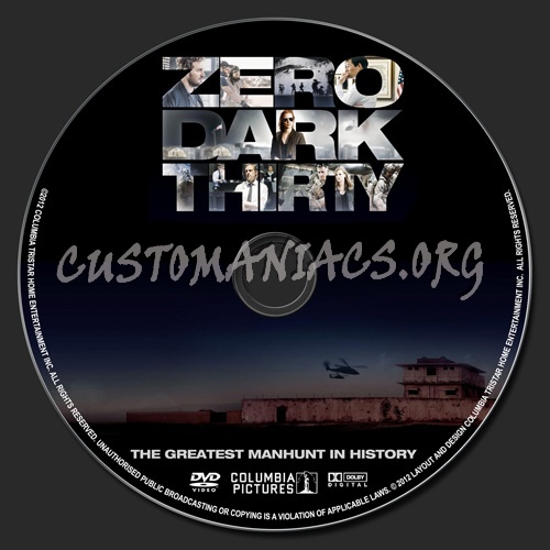 Zero Dark Thirty dvd label