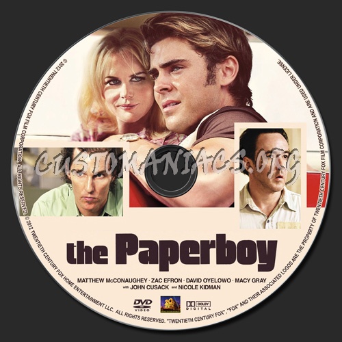 The Paperboy dvd label