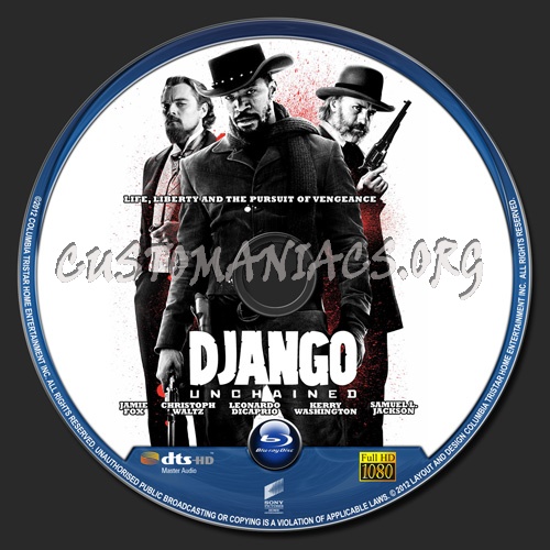 Django Unchained blu-ray label