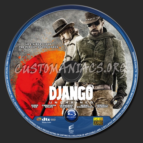 Django Unchained blu-ray label