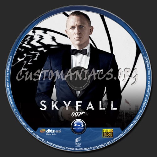 Skyfall blu-ray label