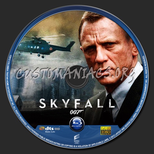 Skyfall blu-ray label