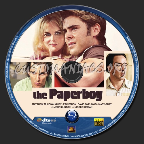 The Paperboy blu-ray label