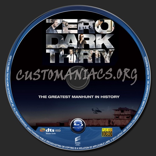 Zero Dark Thirty blu-ray label