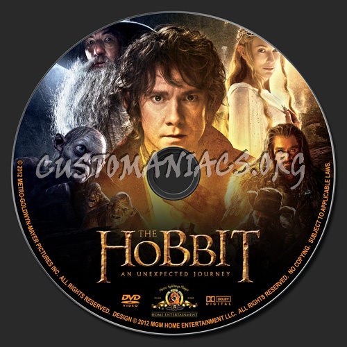 The Hobbit - An Unexpected Journey dvd label