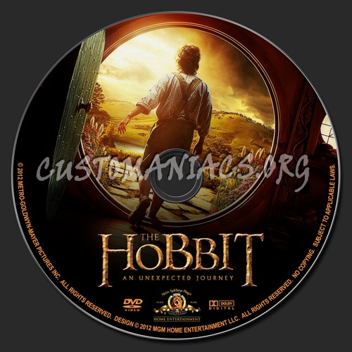 The Hobbit - An Unexpected Journey dvd label