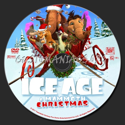 Ice Age A Mammoth Christmas dvd label
