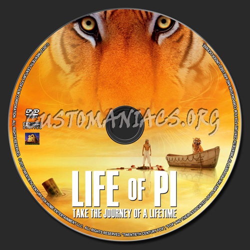 Life Of Pi dvd label