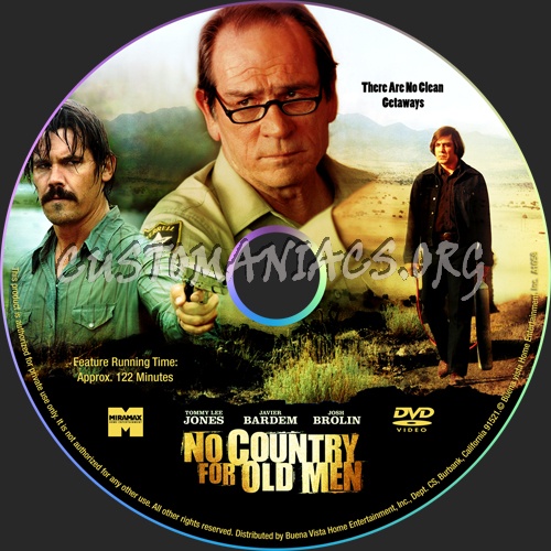 No Country for Old Men dvd label