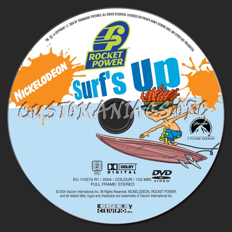 Rocket Power Surf's Up dvd label