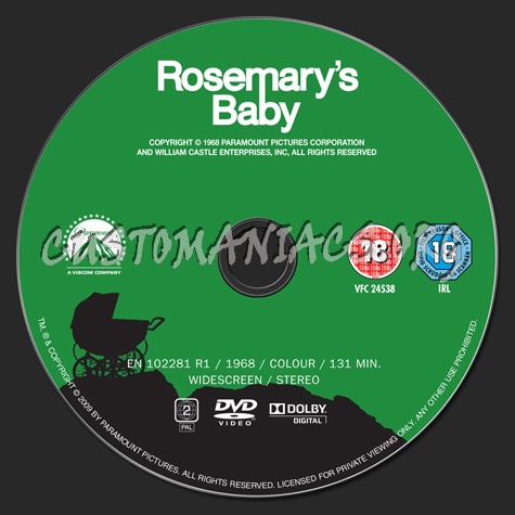 Rosemary's Baby dvd label