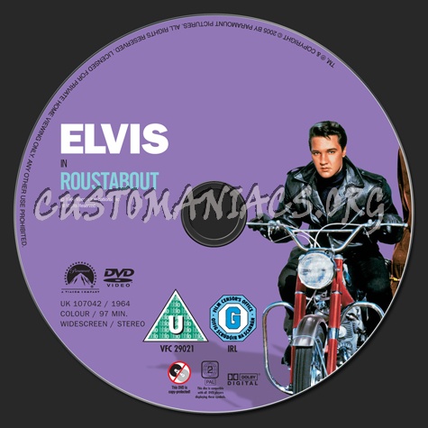 Roustabout dvd label