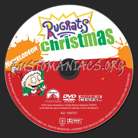 Rugrats Christmas dvd label