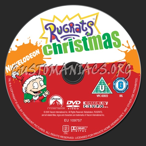 Rugrats Christmas dvd label