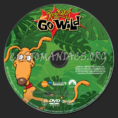 Rugrats Go Wild dvd label