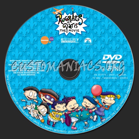 Rugrats in Paris The Movie dvd label