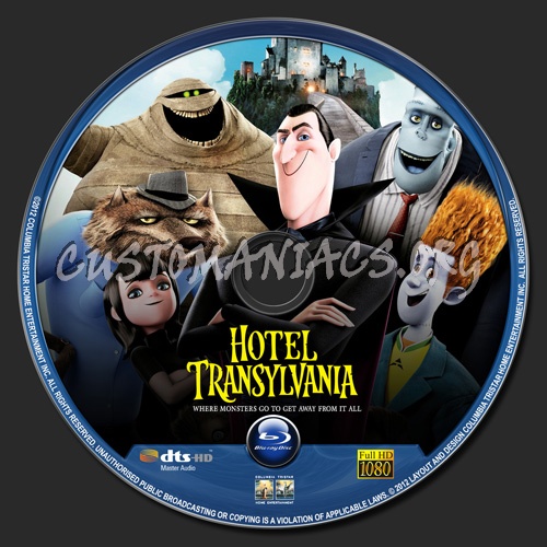 Hotel Transylvania blu-ray label
