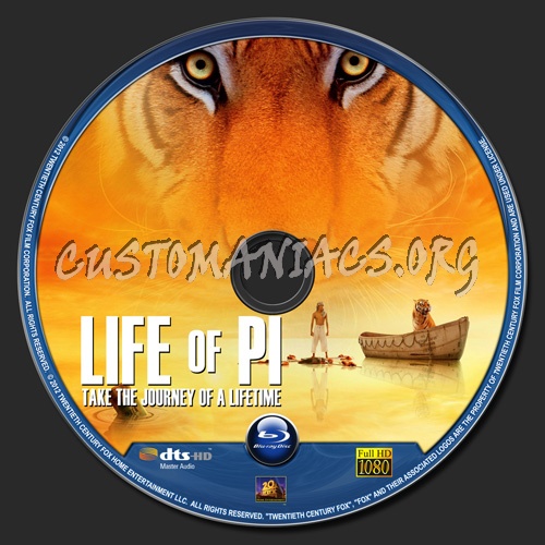 Life Of Pi blu-ray label