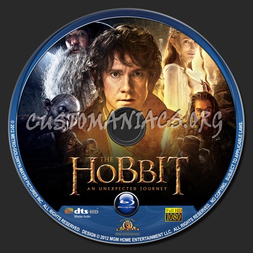 The Hobbit - An Unexpected Journey blu-ray label