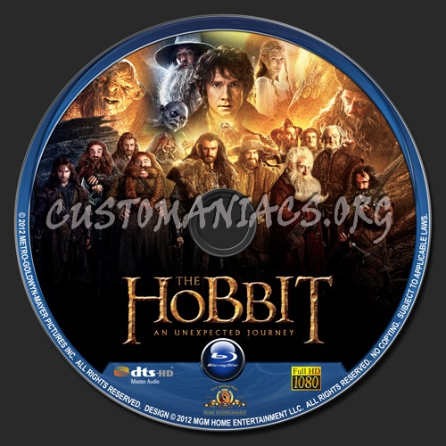 The Hobbit - An Unexpected Journey blu-ray label