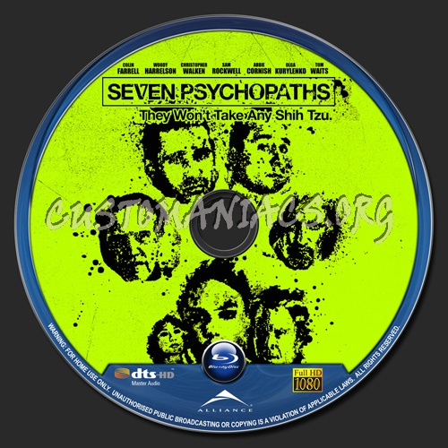 Seven Psychopaths blu-ray label