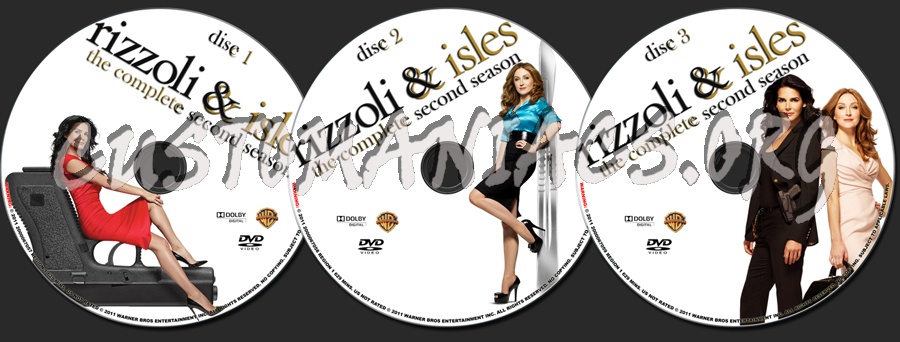 Rizzoli & Isles Season 2 dvd label