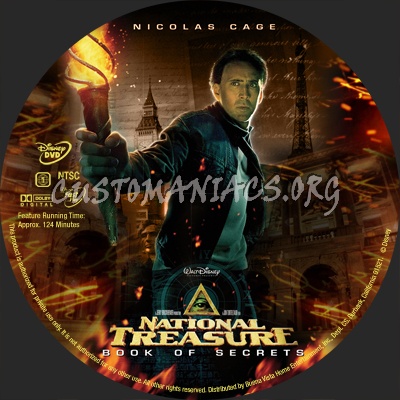 National Treasure Book of Secrets dvd label