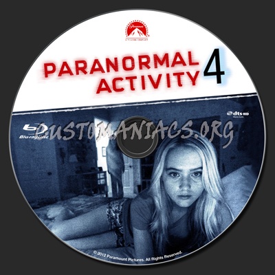 Paranormal Activity 4 blu-ray label