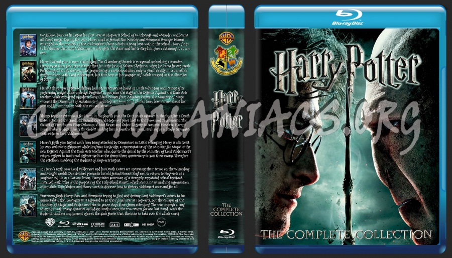 Harry Potter Complete Collection blu-ray cover