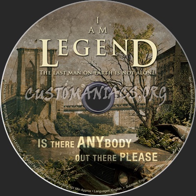 I Am Legend dvd label