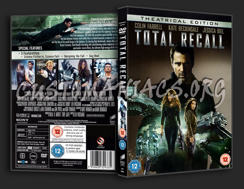 Total Recall (2012) dvd cover