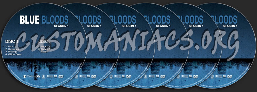 Blue Bloods - Season 1 dvd label