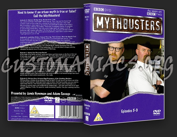 Mythbusters Episodes 5-9 dvd cover