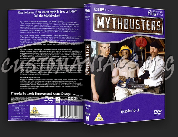 Mythbusters Episodes 10-14 dvd cover