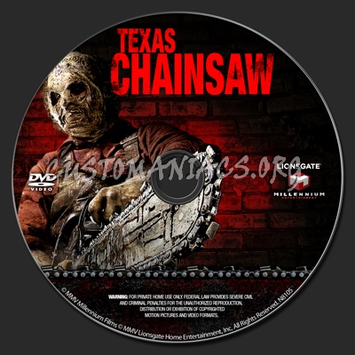 Texas Chainsaw 3D dvd label