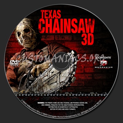 Texas Chainsaw 3D dvd label