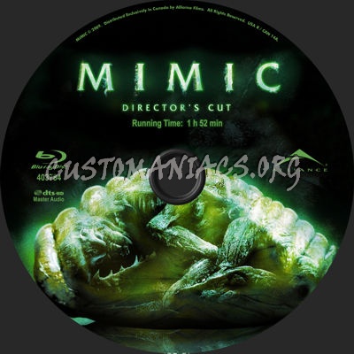 Mimic blu-ray label