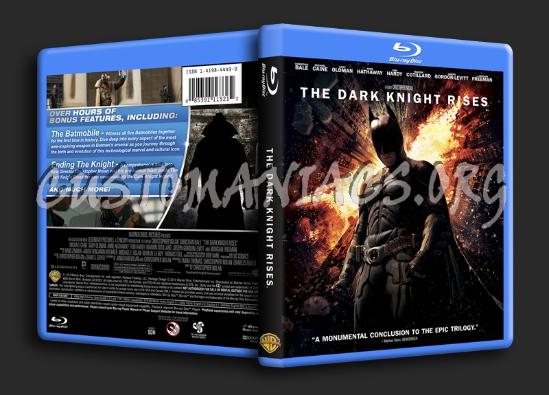 The Dark Knight Rises blu-ray cover