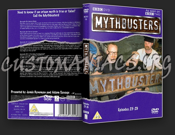 Mythbusters Episodes 25-29 dvd cover