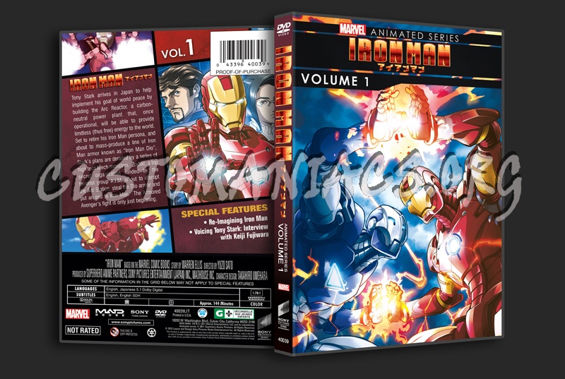 Iron Man Animated Series Volume 1 dvd cover